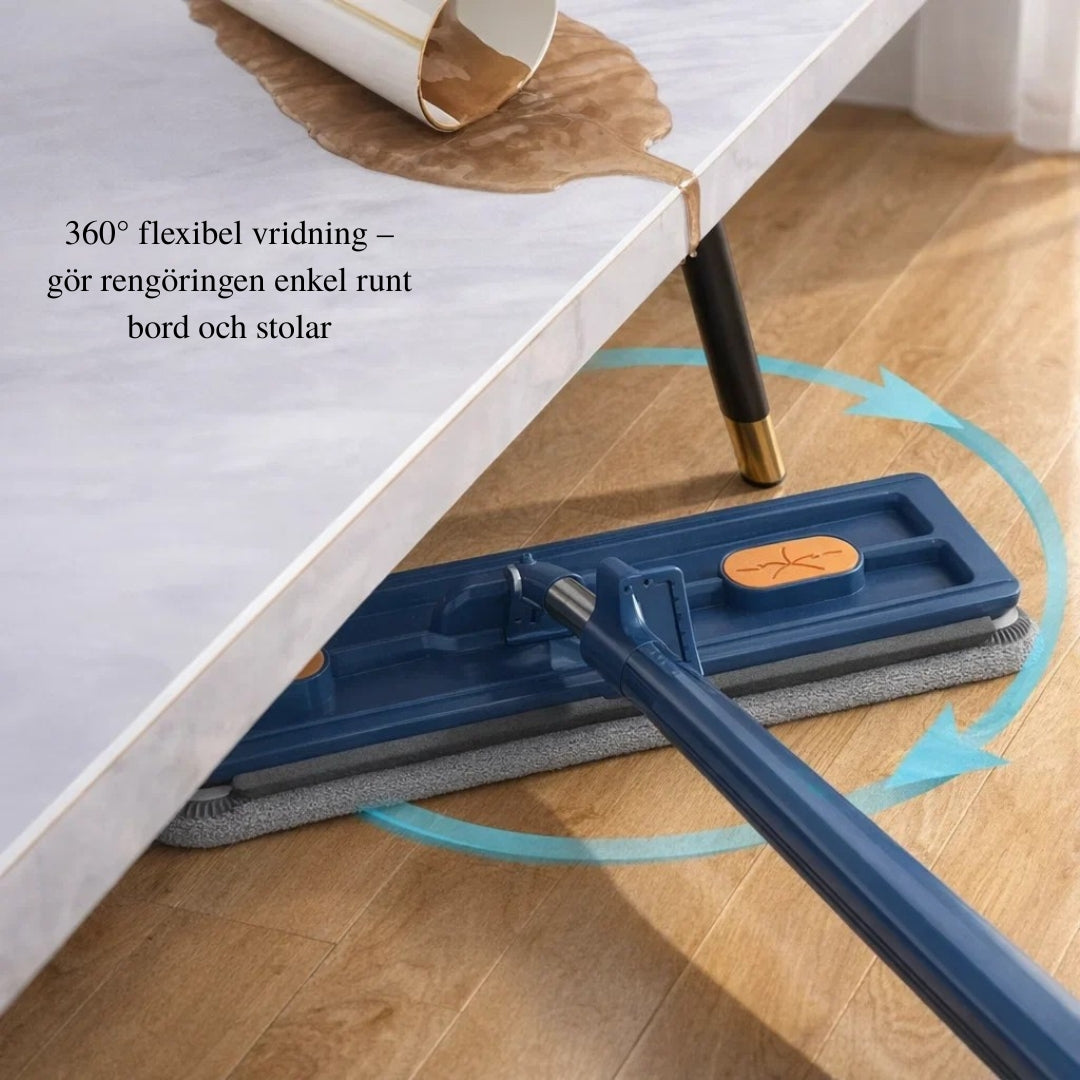 RentFlow 360 – 3-i-1 golvmopp med 4 mikrofiberdukar