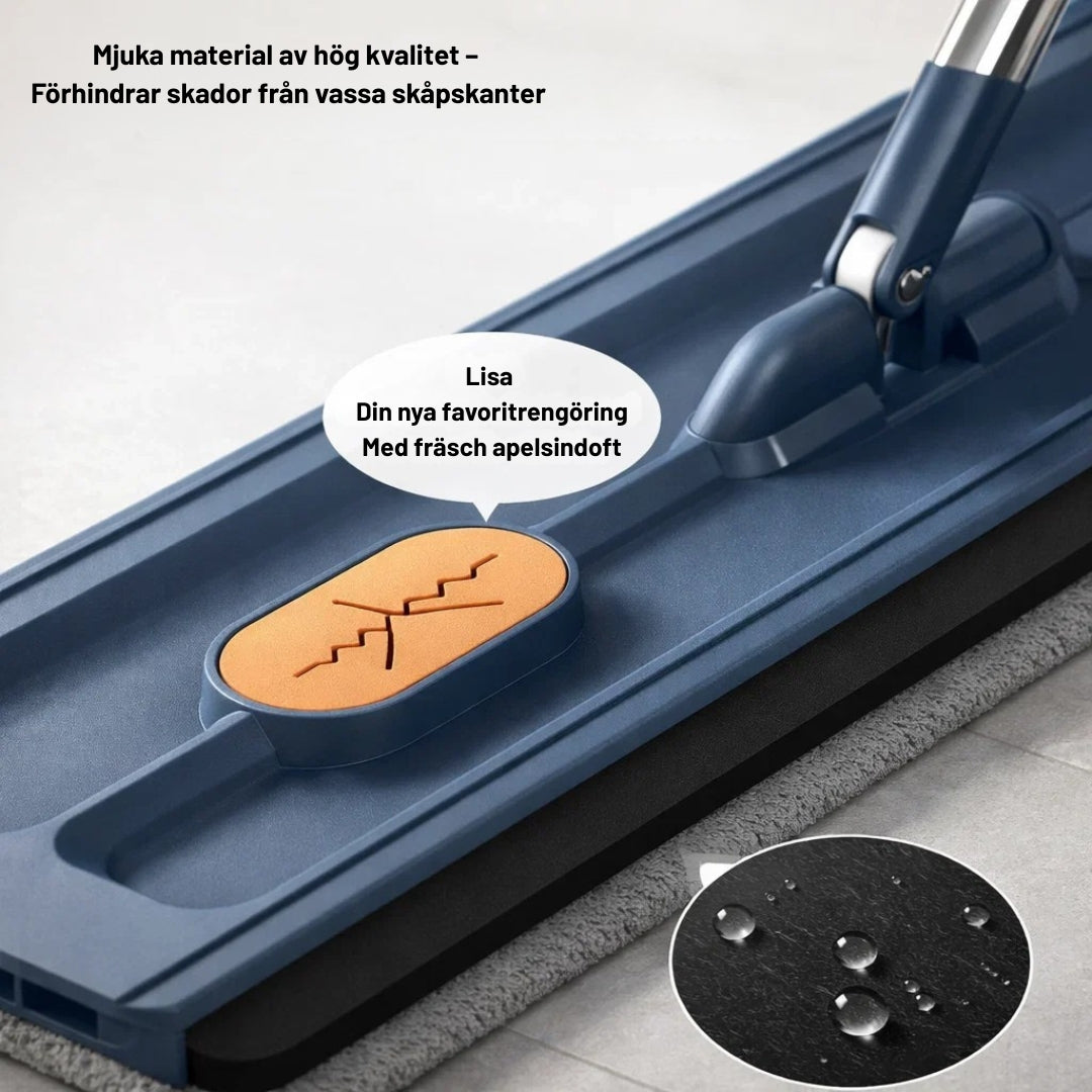 RentFlow 360 – 3-i-1 golvmopp med 4 mikrofiberdukar